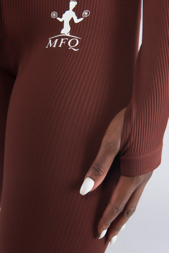 MFQ ODB Nude Long Sleeve Crop