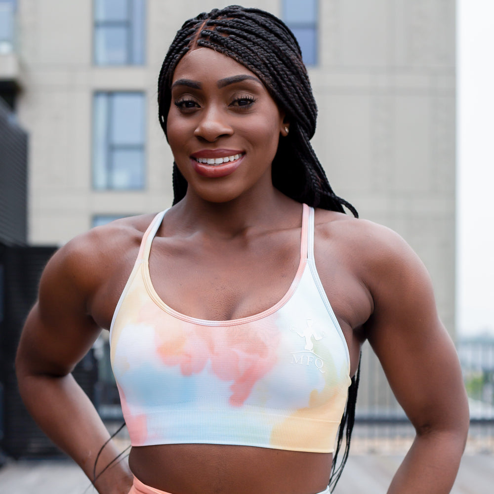 Ride or Dye Peach Sports Bra