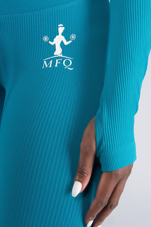 
            
                Load image into Gallery viewer, MFQ ODB Teal Appeal Ribbed Leggings
            
        