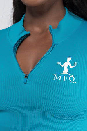 MFQ ODB Teal Long Sleeve Crop