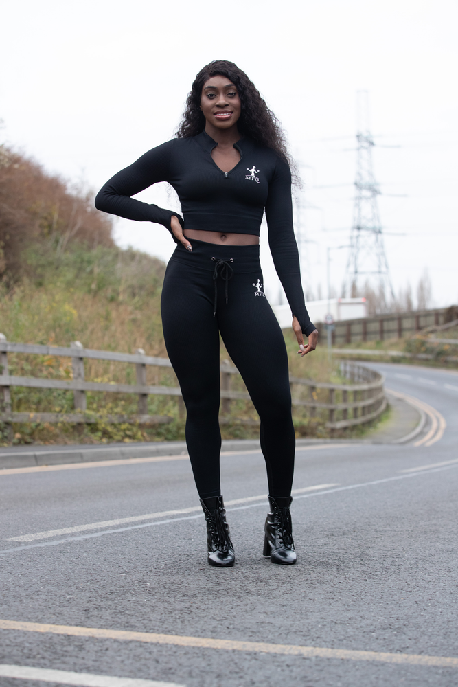 MFQ ODB Black Ribbed Leggings