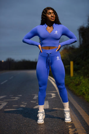 MFQ ODB Royal Blue Ribbed Leggings
