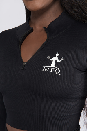 MFQ ODB Black Long Sleeve Crop