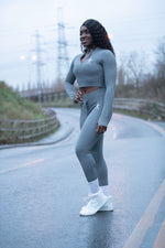 MFQ ODB Greystone Long Sleeve Crop